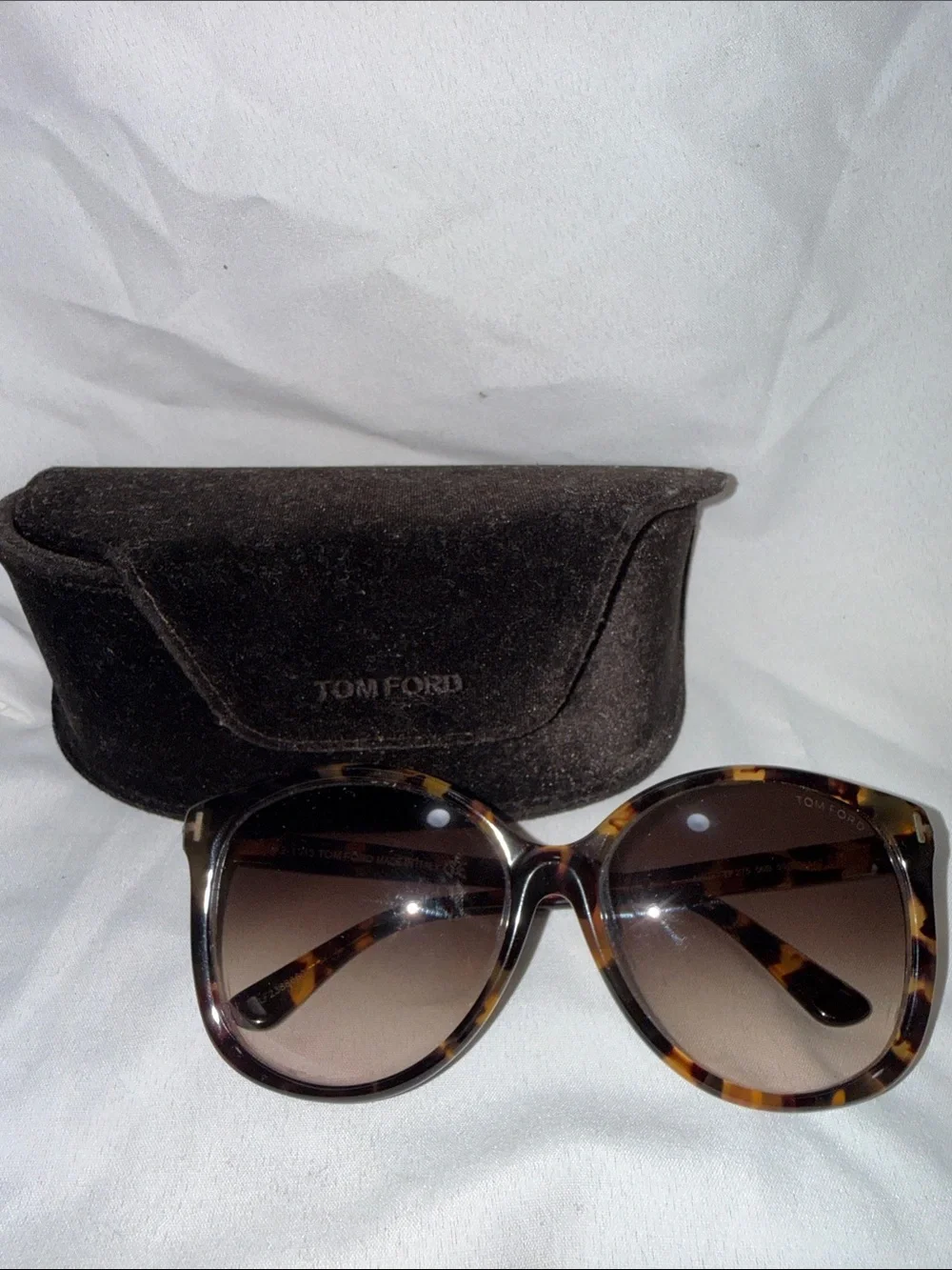 Tom Ford Tortoiseshell Sunglasses with Brown Gradient Lenses